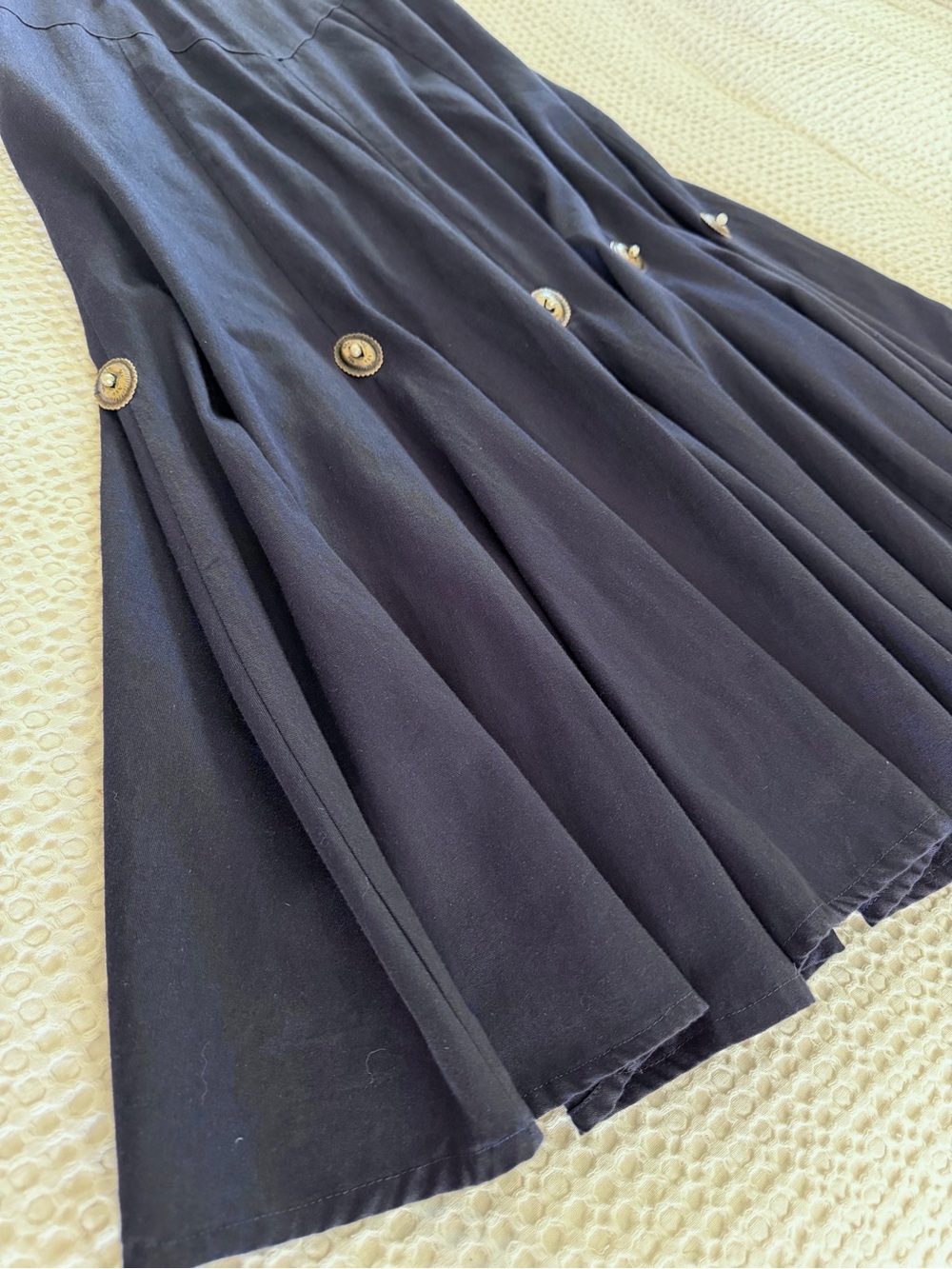 Vintage Circle T Western Concho Full Maxi Skirt Navy USA 7/8 - Picture 8 of 15